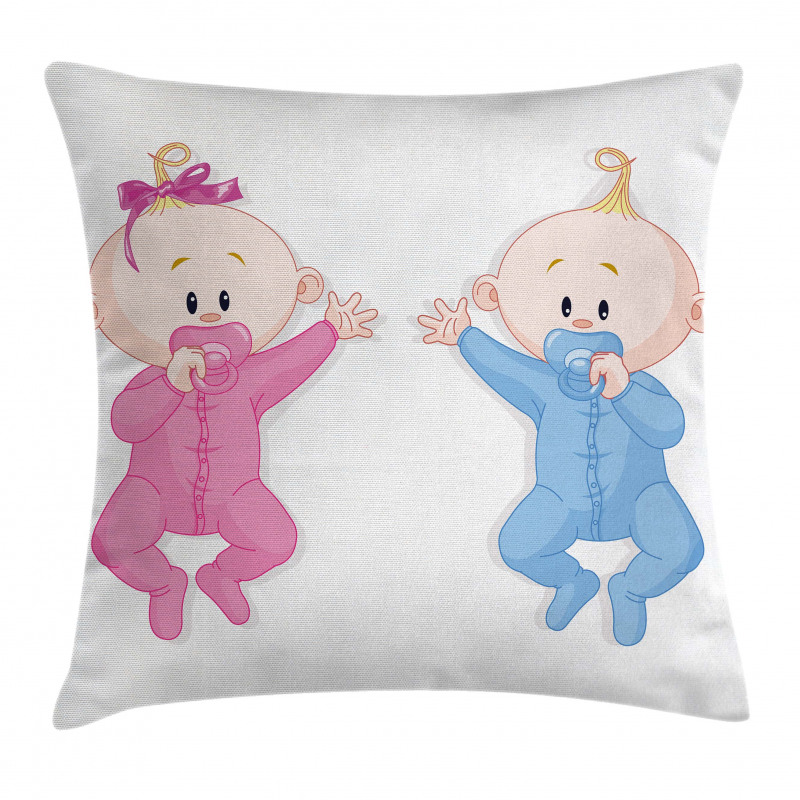 Babies with Pacifiers Pillow Cover