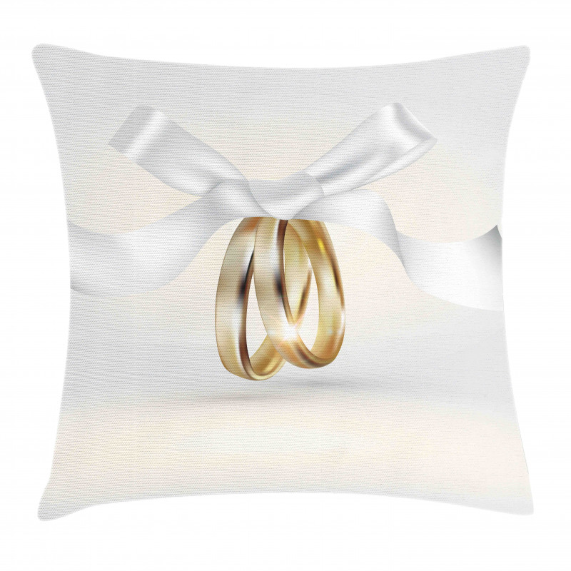 Rings with the Ribbon Pillow Cover