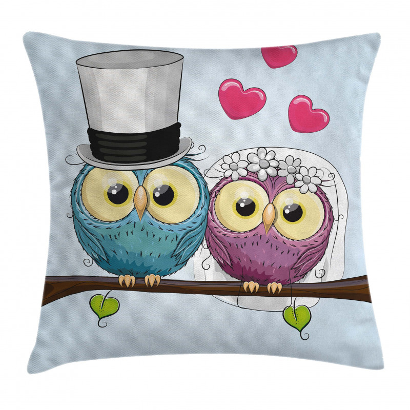 Cartoon Married Couple Fun Pillow Cover