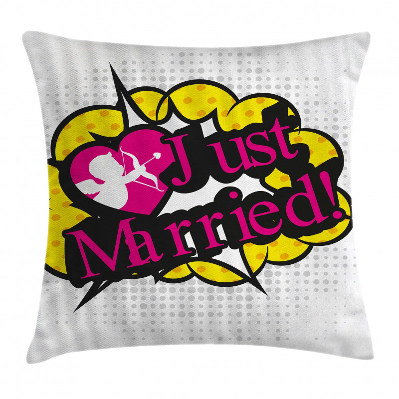 Pop Art Cupid Married Pillow Cover