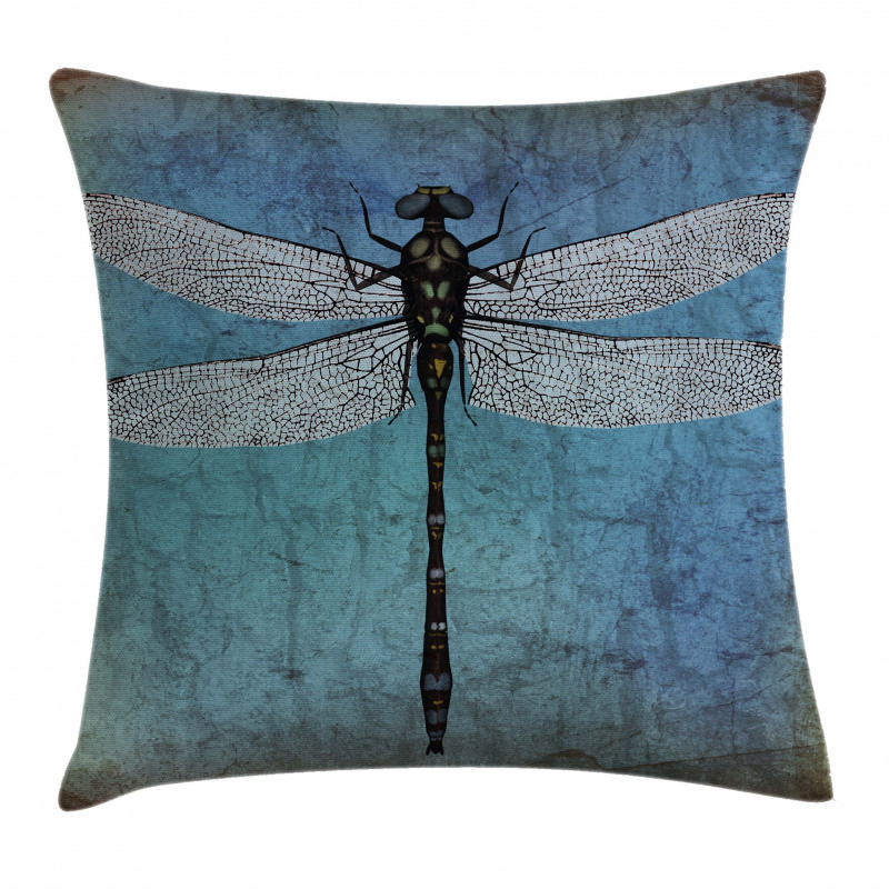 Dragonfly Bug Turquoise Pillow Cover