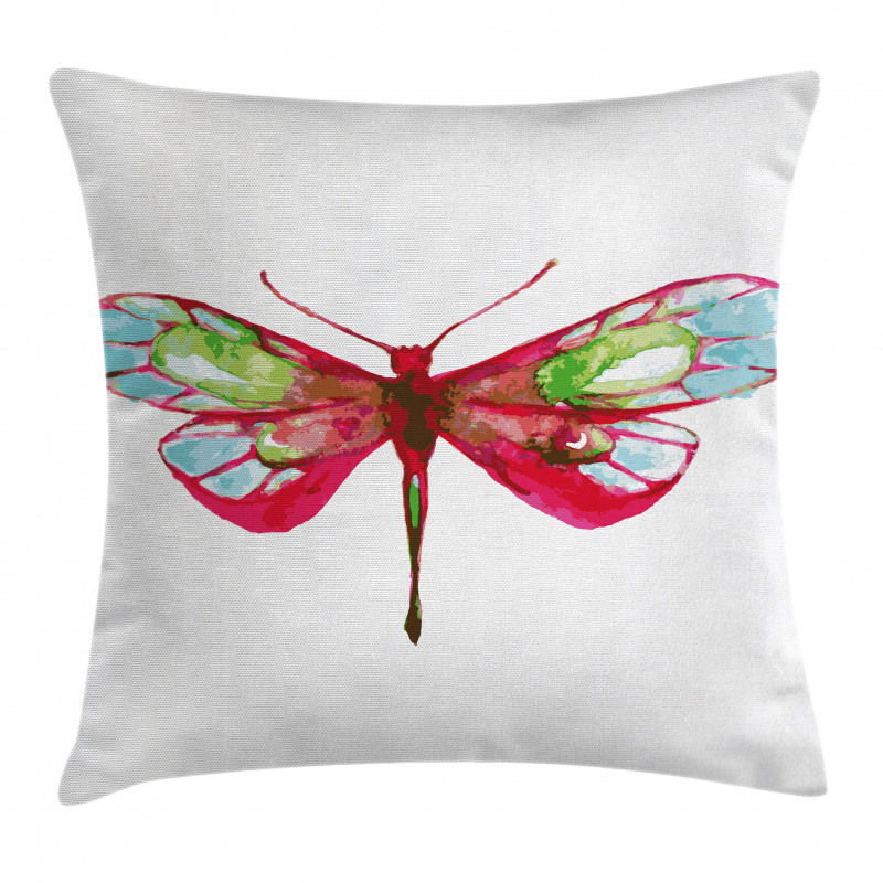 Watercolor Dragonfly Pillow Cover