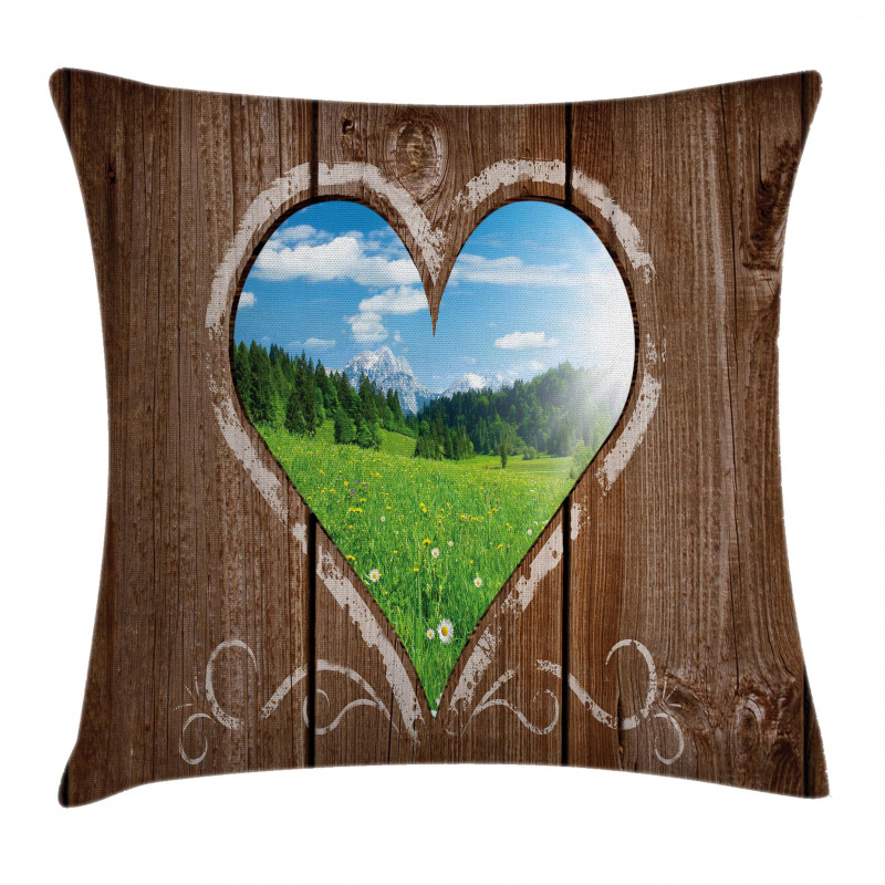 Farm House Chalk Heart Pillow Cover