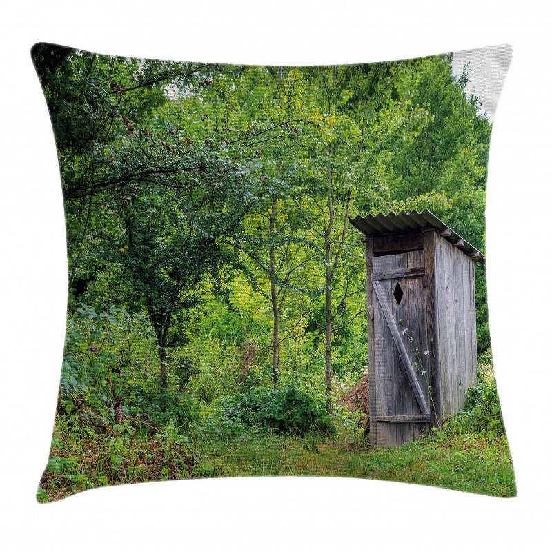 Spring Forest Worn Hut Pillow Cover