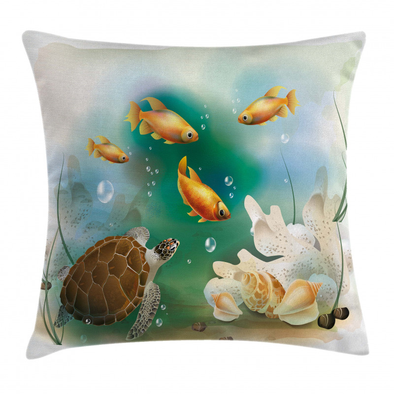 Aquarium Animals Pillow Cover