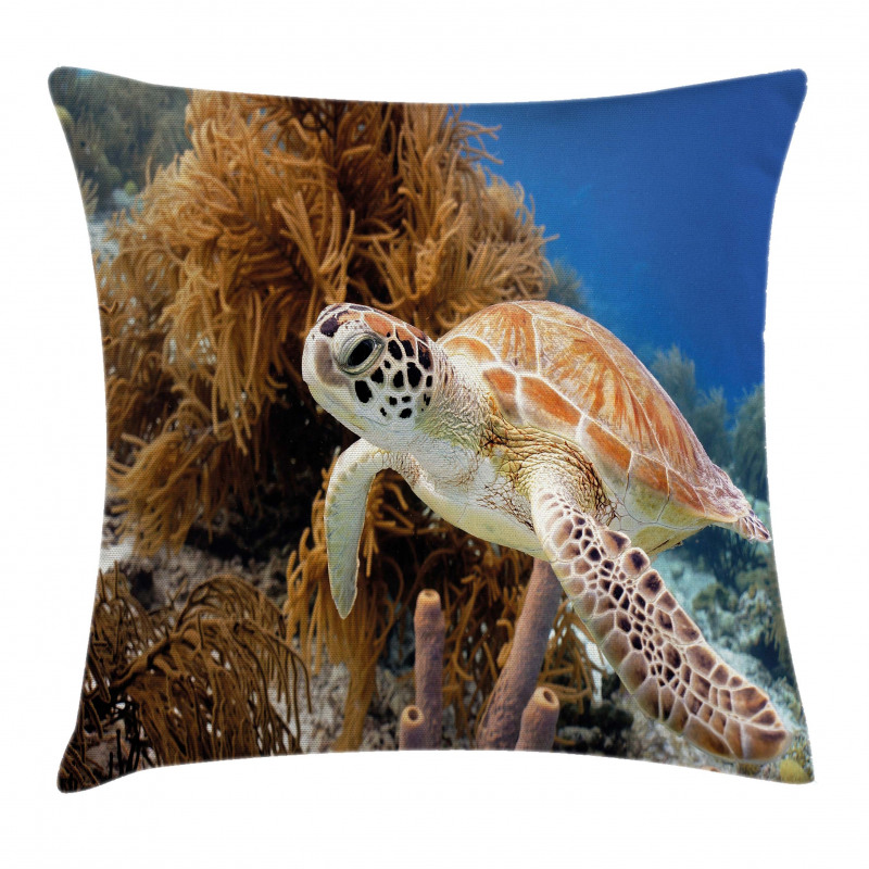 Tropic Waters Coral Reef Pillow Cover