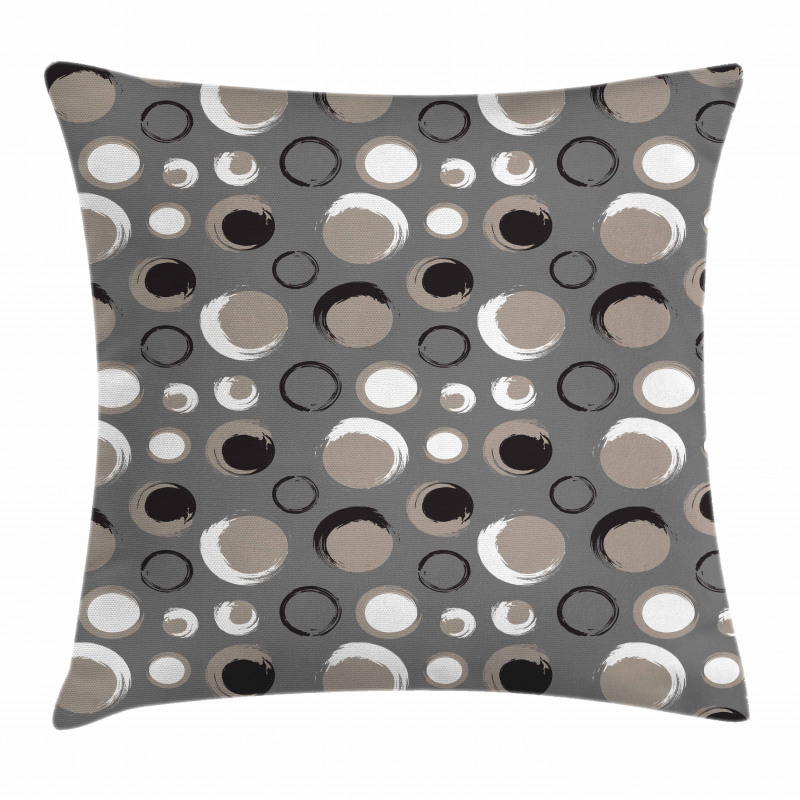Dots Brushstrokes Grunge Pillow Cover