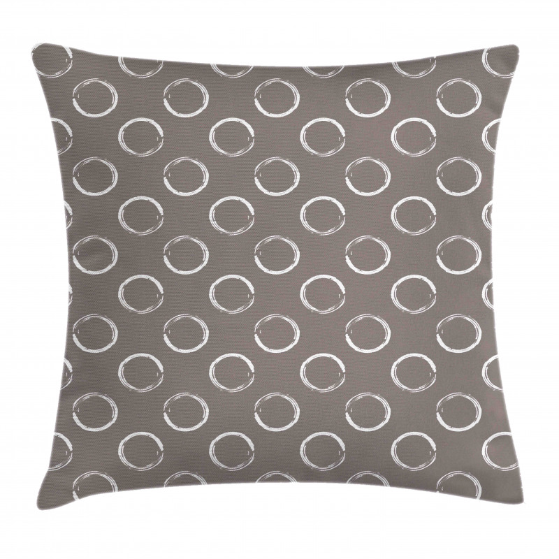 Ring Shapes Grungy Art Pillow Cover