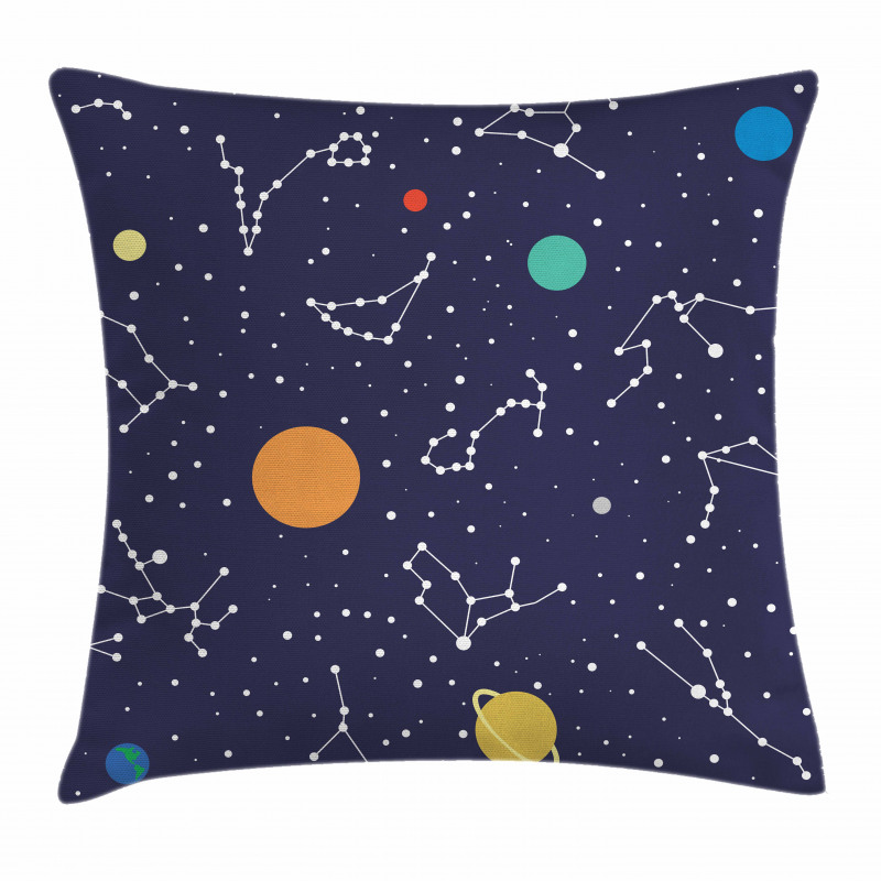 Zodiac Planets Pillow Cover