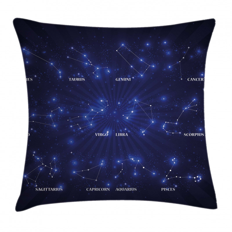 Astrology Stars Pillow Cover