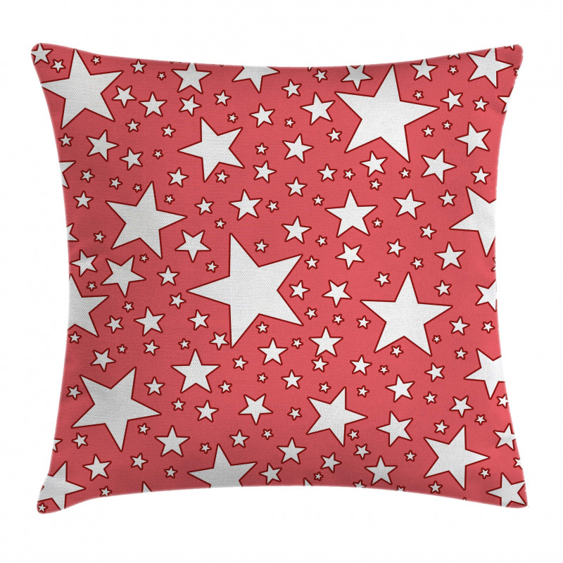 Big Small Vibrant Stars Pillow Cover