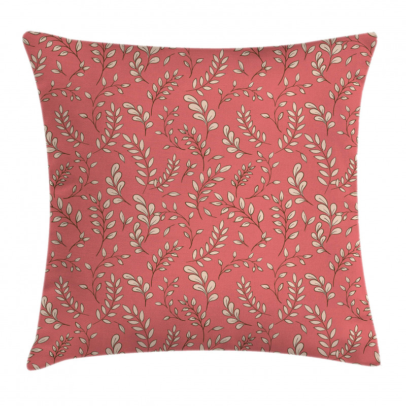 Leaves Twigs Botanical Pillow Cover