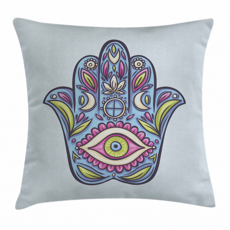 Doodle Colorful Hamsa Pillow Cover