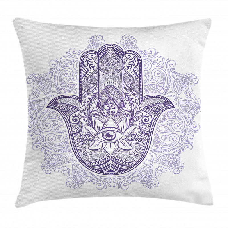 Ornate Hamsa Paisley Pillow Cover