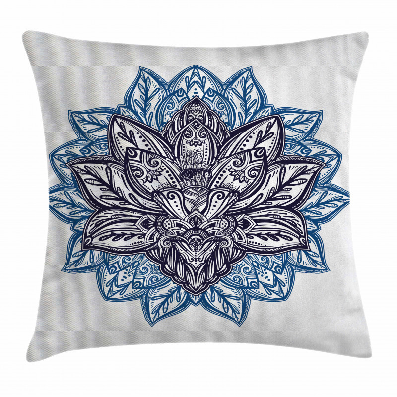 Boho Lotus Flower Pillow Cover