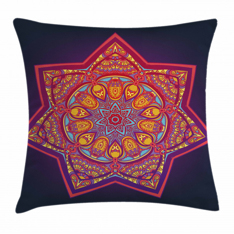 Geometric Tibetan Mandala Pillow Cover