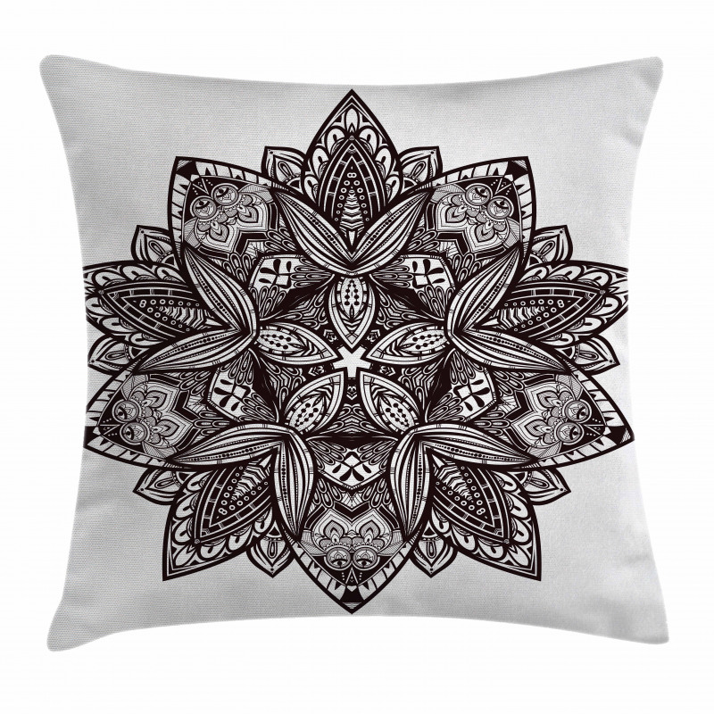 Floral Tattoo Art Pillow Cover