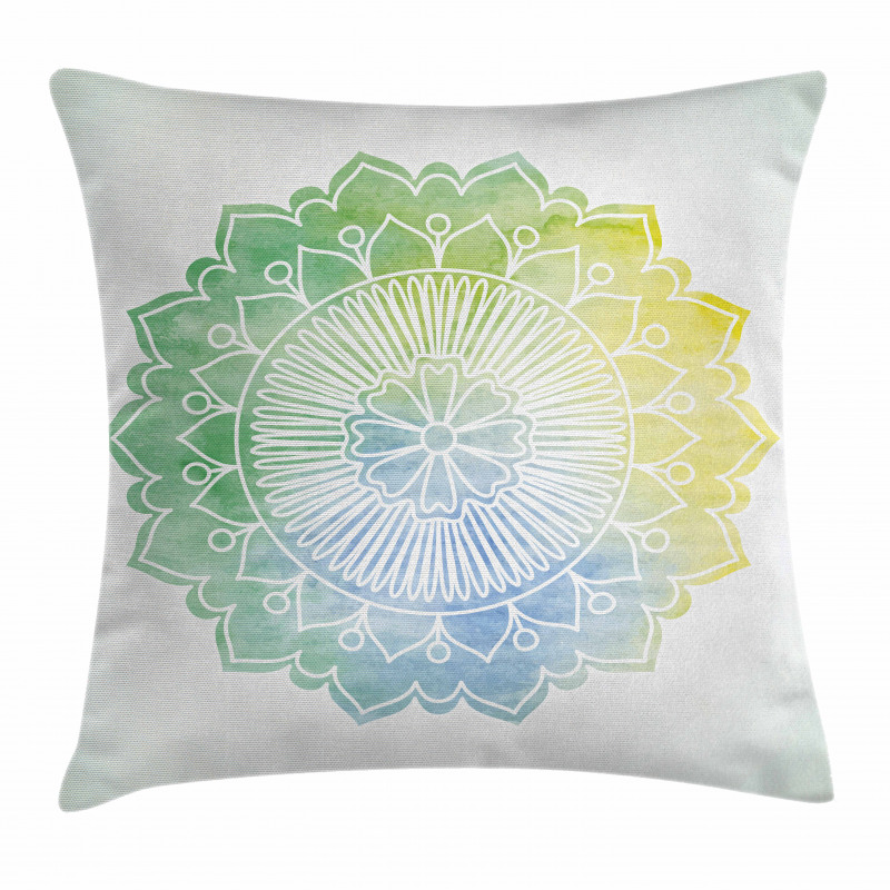 Doodle Watercolor Flora Pillow Cover