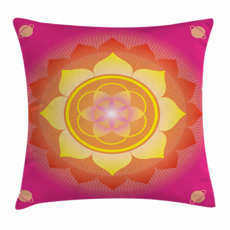 Lotus Planet Astral Cosmic Pillow Cover