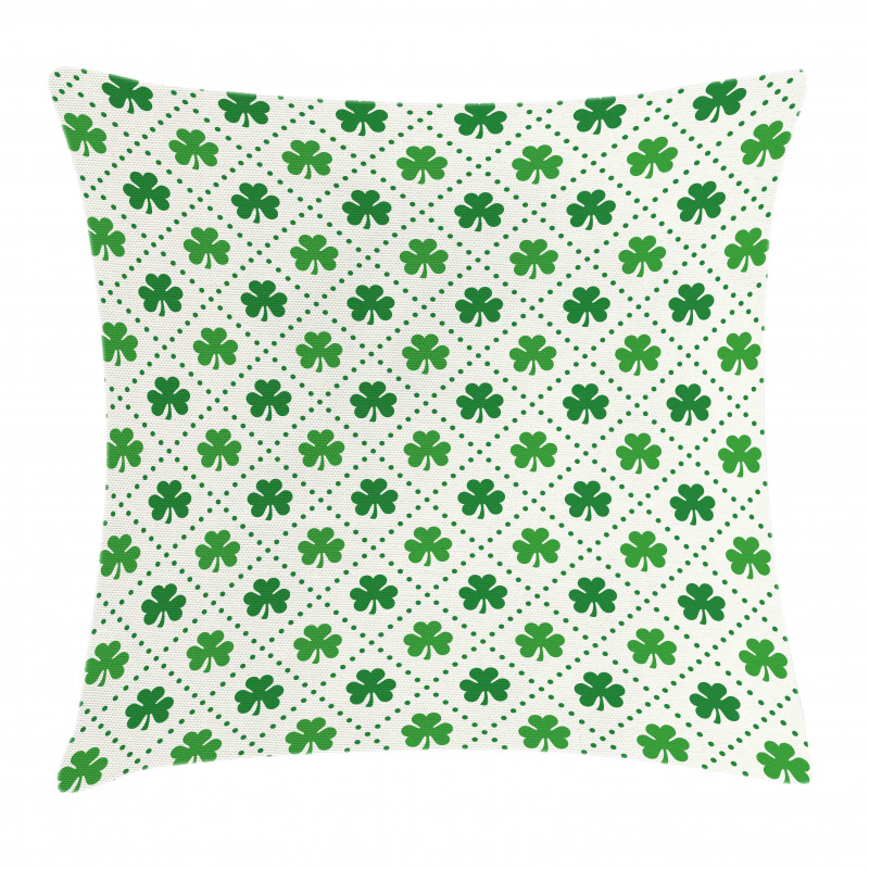 4 Leaf Shamrock Dots Pillow Cover