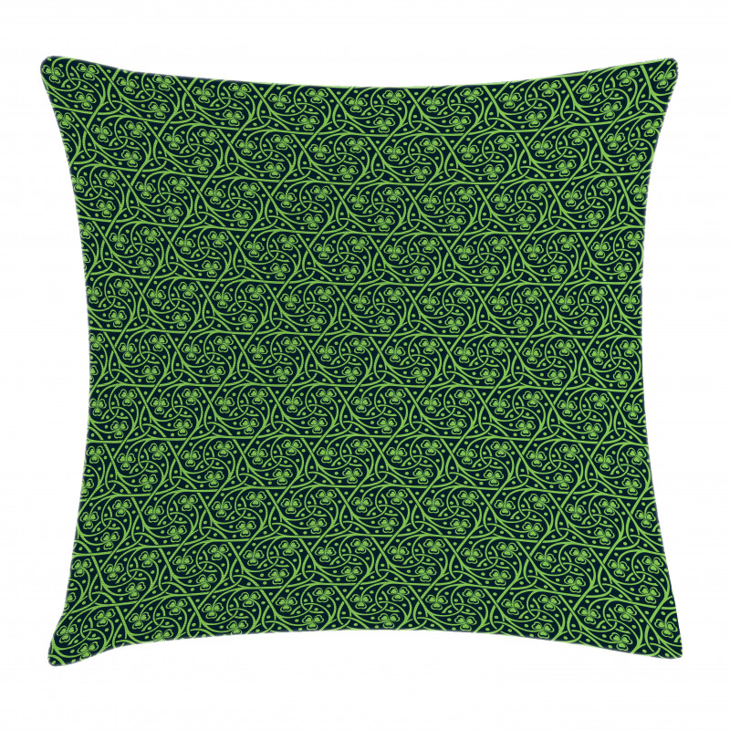 Intricate Clover Twigs Pillow Cover