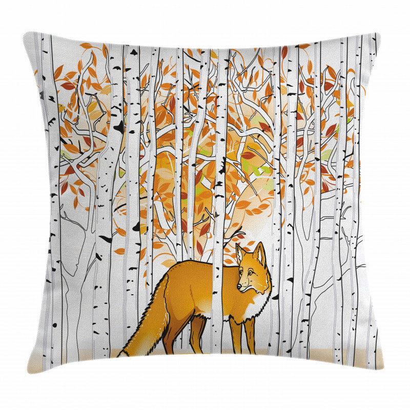 Fox Autumn Forest Pillow Cover