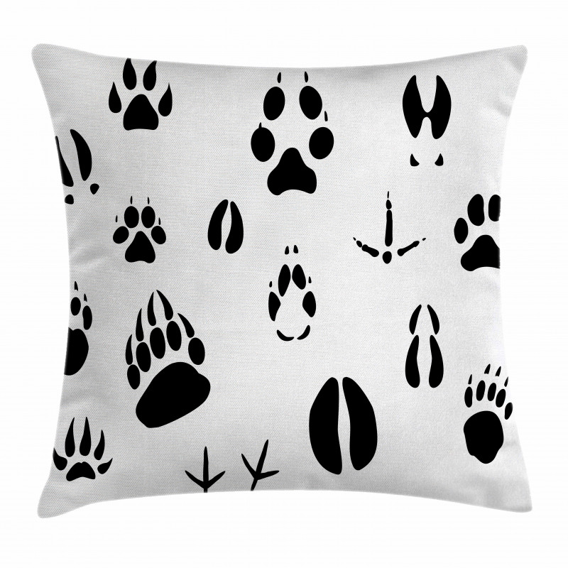 Wildlife Animal Footprints Pillow Cover