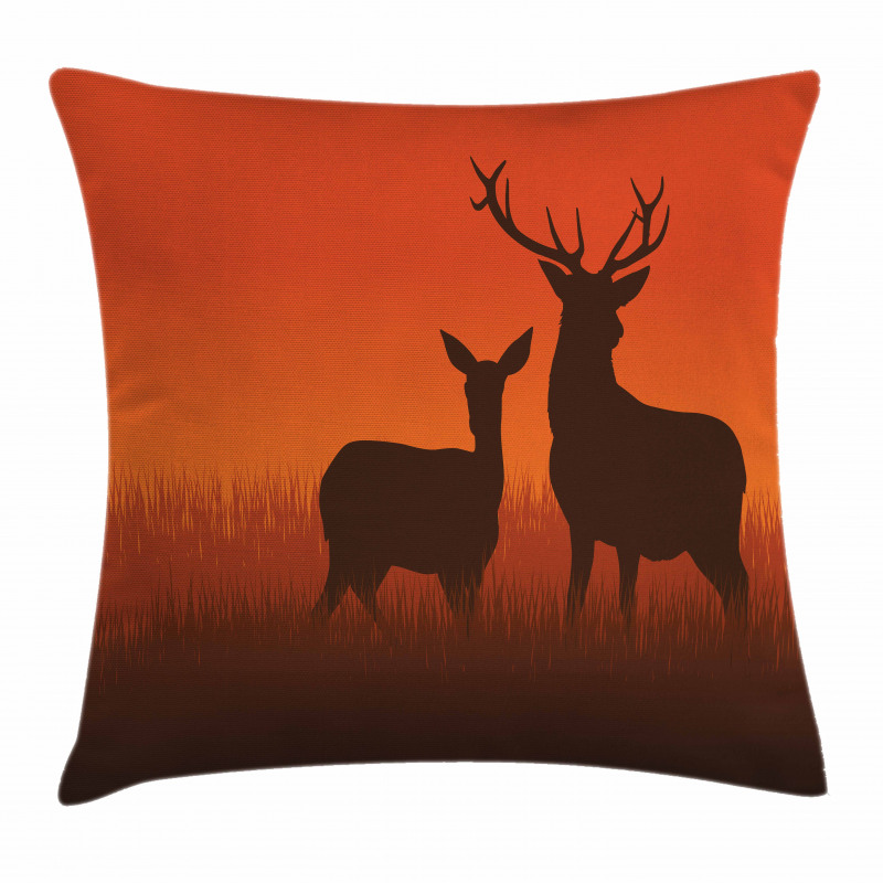 Deer Doe Autumn Pillow Cover