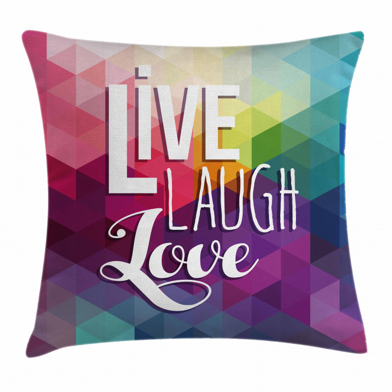 Words Mosaic Pillow Cover