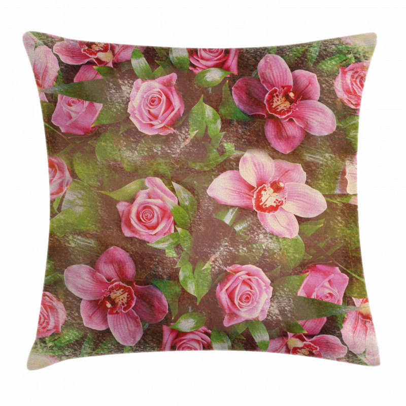 Retro Flora Romance Pillow Cover