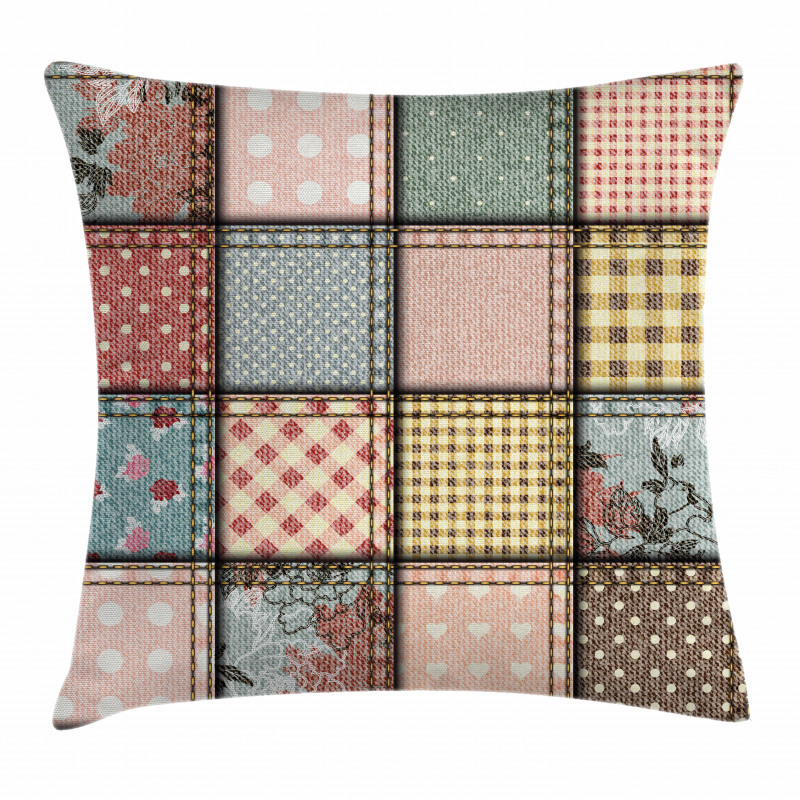 Square Pieces Tile Pillow Cover