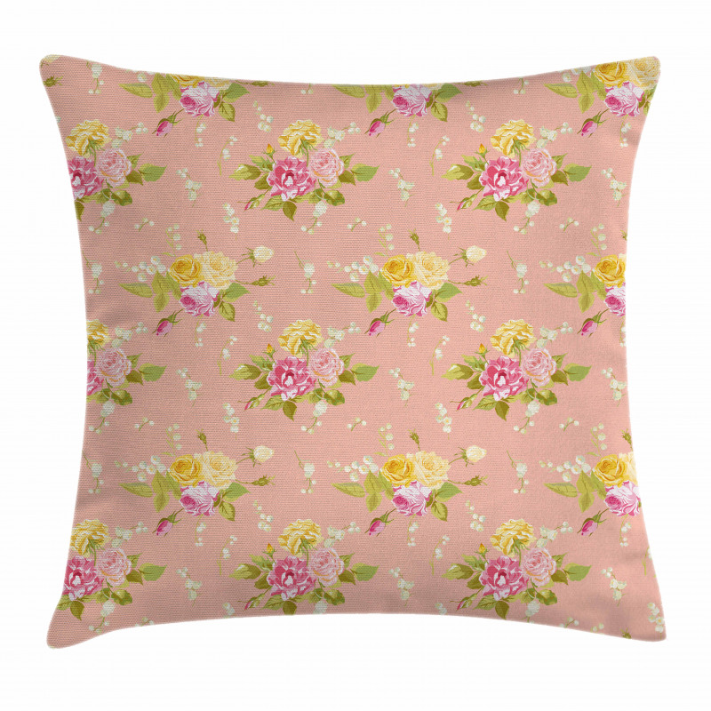 Bridal Roses Old Pillow Cover