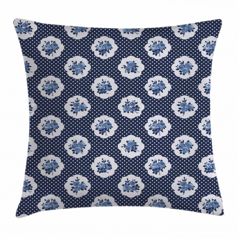 Motifs Dots Flowers Pillow Cover