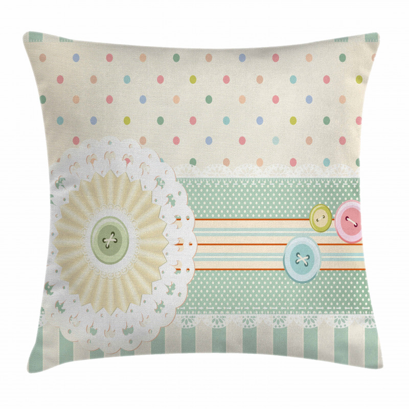 Sewing Theme Border Pillow Cover