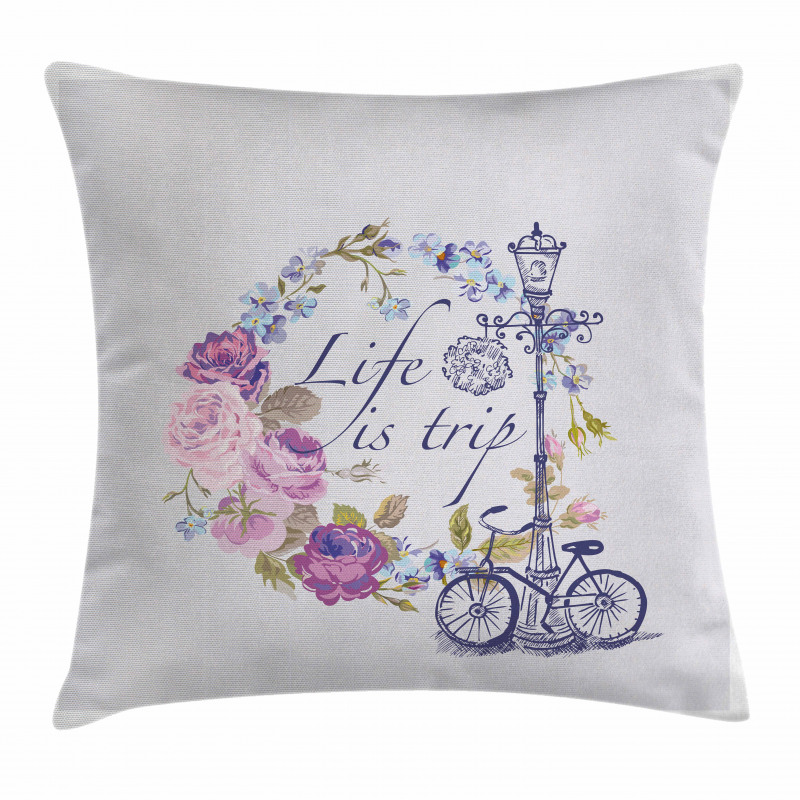 Life is Trip Words Pillow Cover