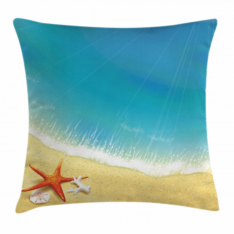 Waves on Beach Pillow Cover