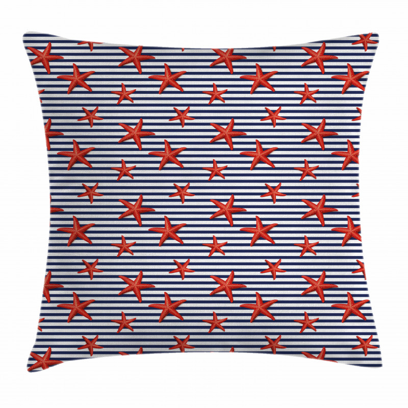 Maritime Themed Pattern Pillow Cover