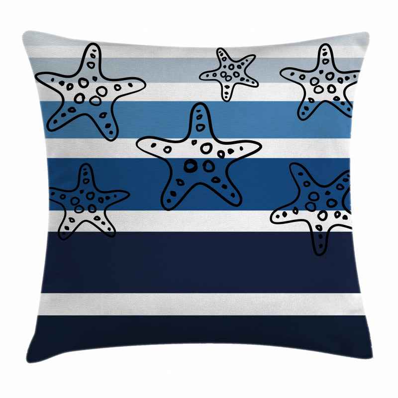 Stripes Starfish Pillow Cover