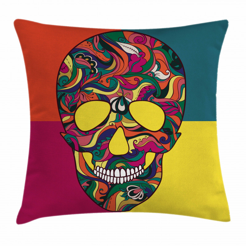 Colorful Calavera Pillow Cover
