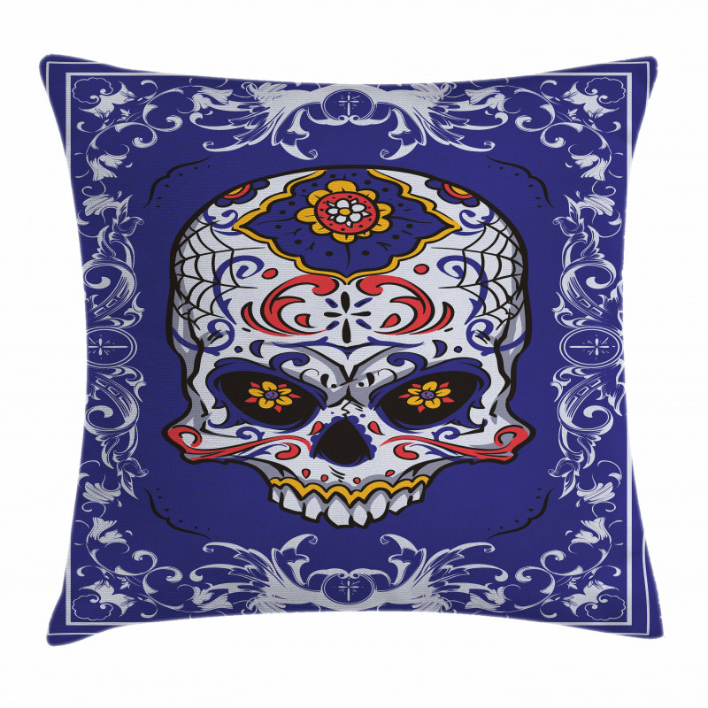 Scary Floral Gothic Pillow Cover