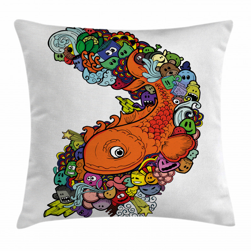 Big Fish Ocean Life Pillow Cover