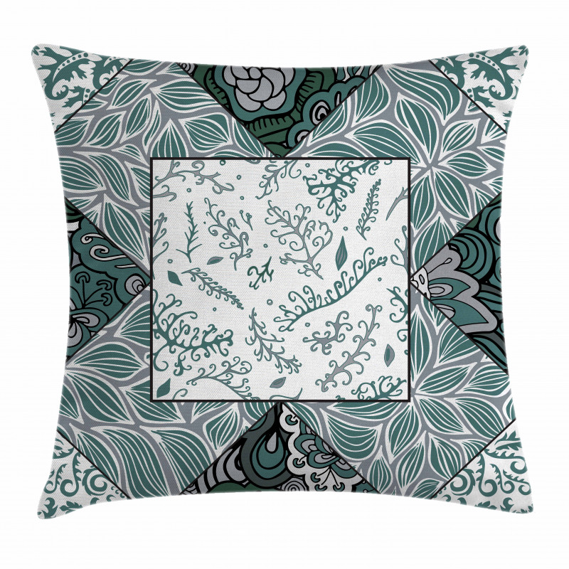 Leaves Chevron Flower Mix Pillow Cover