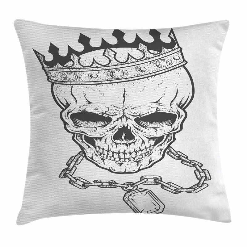 Skull Hip Hop Style Sketch Pillow Cover