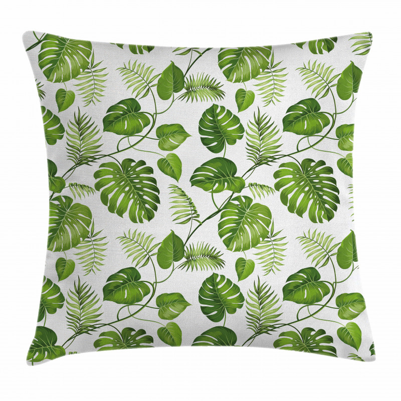 Swirls Palm Banana Trees Pillow Cover