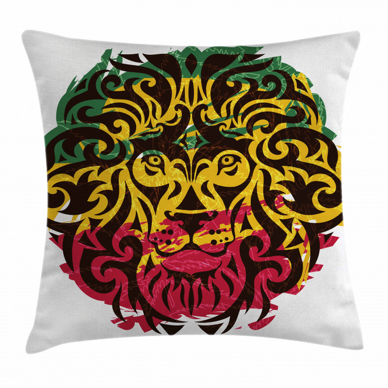 Ethiopian Wild Lion Head Pillow Cover