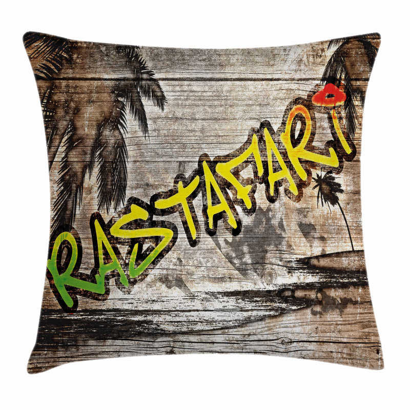 Rastafari Street Graffiti Pillow Cover