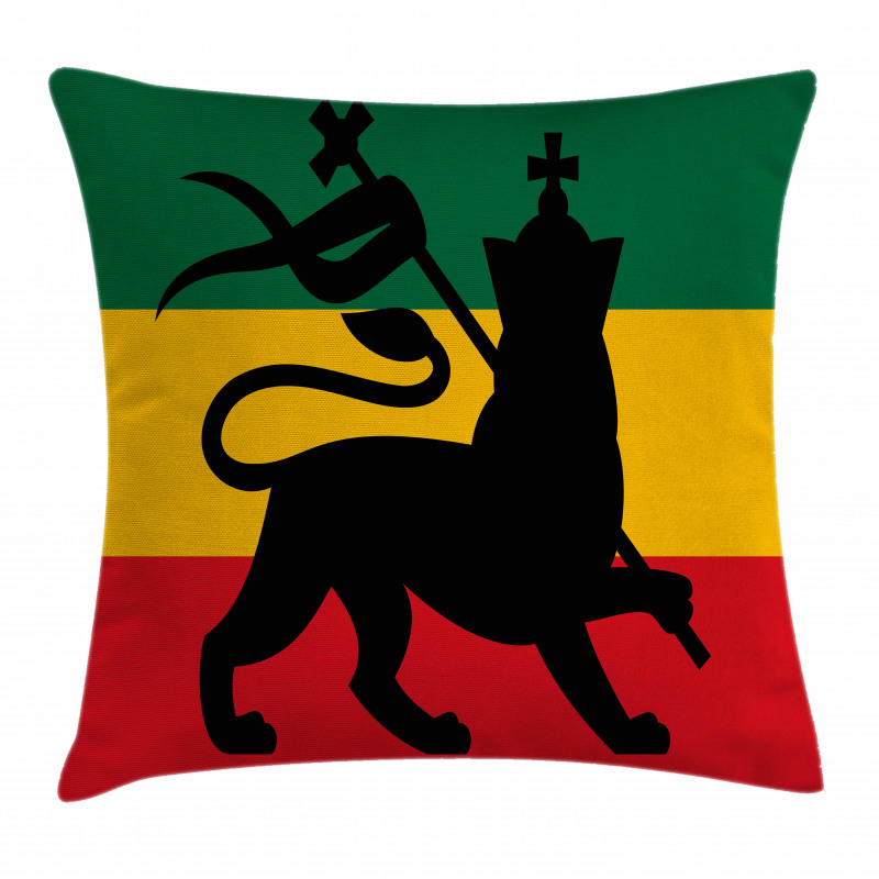 Judah Lion Reggae Flag Pillow Cover