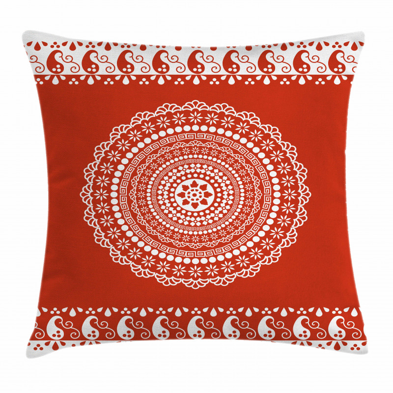 Paisley Side Border Pillow Cover