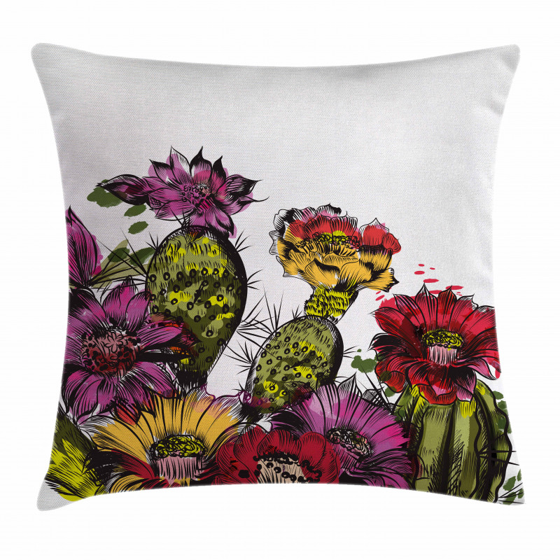 Potted Plant Blossom Pillow Cover