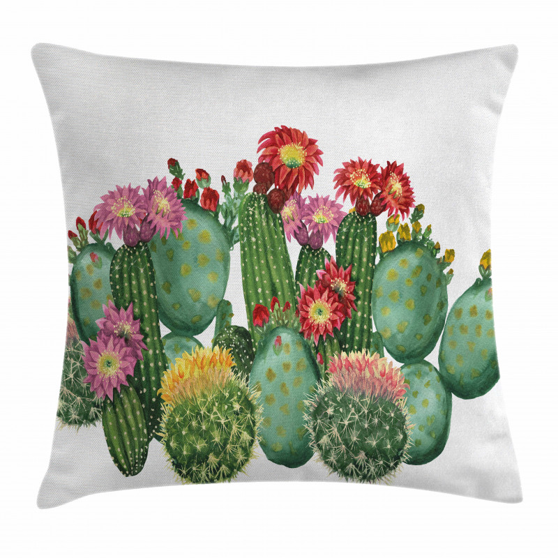 Saguaro Tropical Garden Pillow Cover